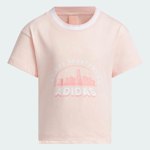 Adidas/阿迪达斯 儿童 SHORT 运动休闲短袖圆领T恤 JL7576