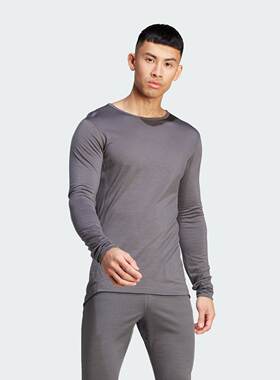 Adidas/阿迪达斯 男子户外美丽诺羊毛保暖修身打底内衣 HZ8560