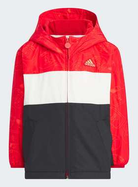 Adidas/阿迪达斯 儿童运动休闲连帽夹克外套 JF3879