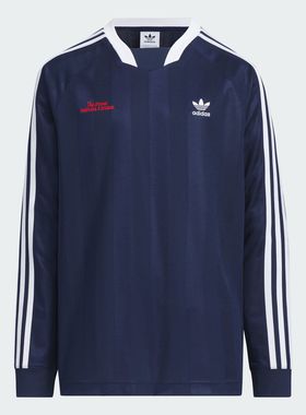 Adidas/阿迪达斯 儿童三叶草 JERSEY 休闲运动长袖球衣 JM4673