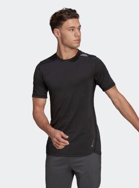 Adidas/阿迪达斯 男子TRAINING TEE 速干运动修身短袖T恤 HE5441