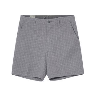 Adidas/阿迪达斯 男子灰色格纹舒适透气高尔夫运动短裤 JY5333