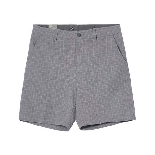 Adidas/阿迪达斯 男子灰色格纹舒适透气高尔夫运动短裤 JY5333