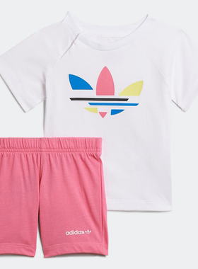 Adidas/阿迪达斯 儿童 ADICOLOR SHORTS 短袖休闲运动套装 H25227