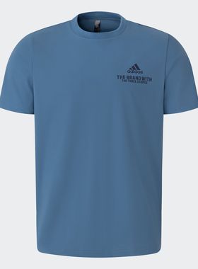 Adidas/阿迪达斯 男子凉感运动休闲短袖圆领T恤 JD5749