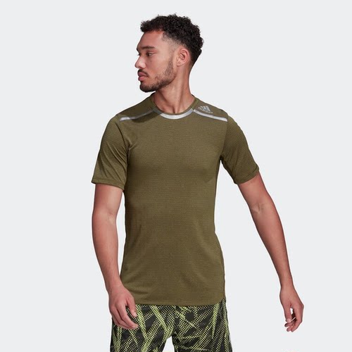 Adidas/阿迪达斯 男子 TRAINING TEE 运动修身健身短袖T恤 HE5443