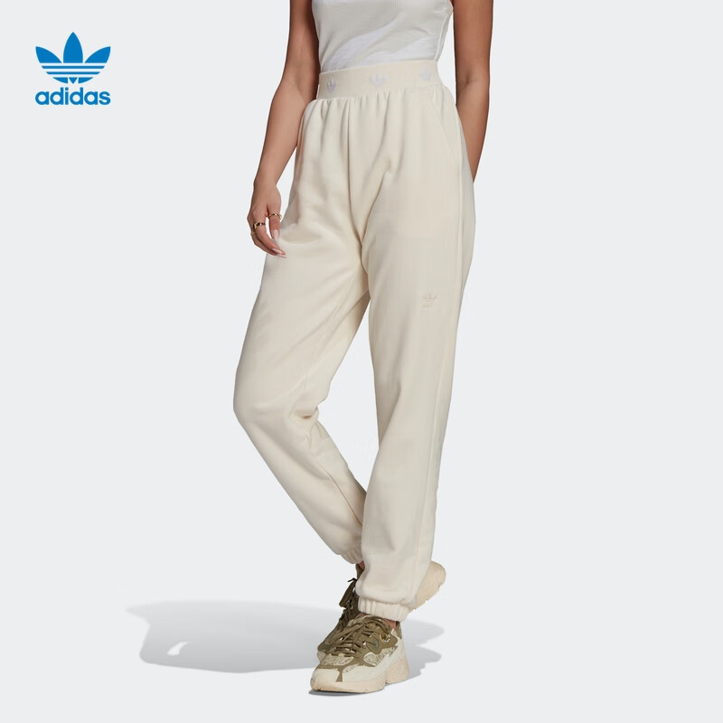 Adidas/阿迪达斯 女子三叶草CUFFED PANTS 保暖运动长裤 HE6883