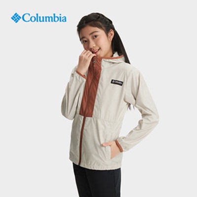 Columbia/哥伦比亚 户外儿童时尚撞色连帽运动旅行外套SY0247