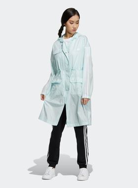 Adidas/阿迪达斯 女子三叶草 NEXT 梭织运动连帽夹克外套 HC6587