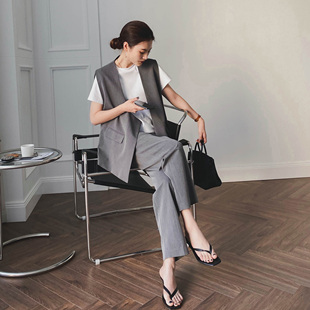 现货清仓 子职业时尚 西装 显瘦裤 两件套 马甲套装 徐大脸吖定制