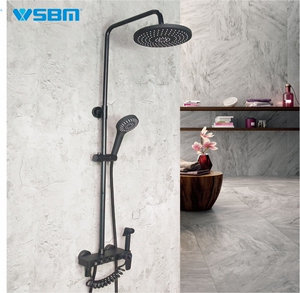 全铜淋浴花洒套装简易混水阀水龙头冷热沐浴卫浴淋雨增压浴室浴缸