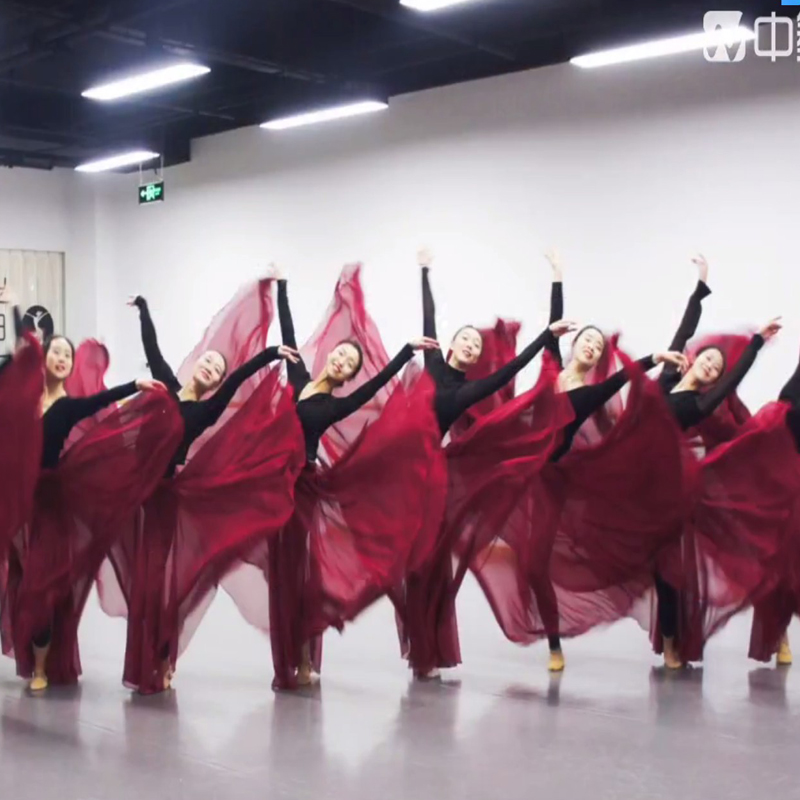 知否酒红色系带之声同款古典舞