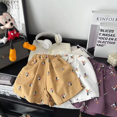 儿童短裤男童宽松夏季薄款卡通裤子中小童女童宝宝运动休闲五分裤