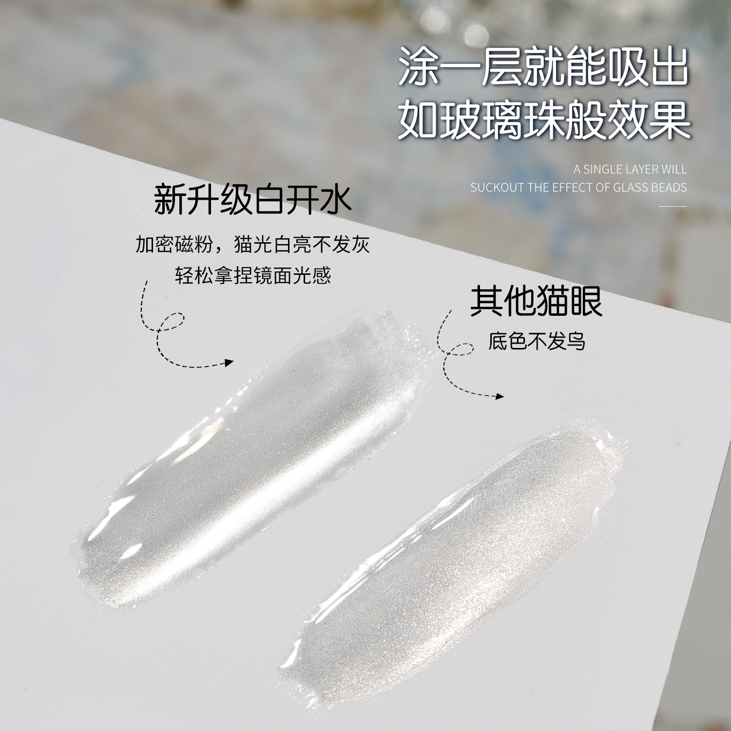 Gaoy 2025 Glass Bead Magnetic Cat Eye Gel Polish - Product image 2