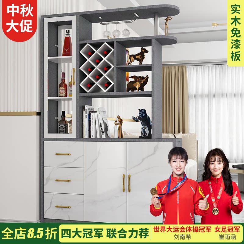 实木板玄关鞋柜一体客厅隔断屏风