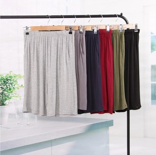 无痕冰丝薄款 宽松家居裤 大码 莫代尔睡裤 男裤 五分短裤 沙滩裤 夏 男士