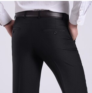 保安裤子男春秋薄款安保物业职业西裤男黑色工作长裤宽松大码夏季