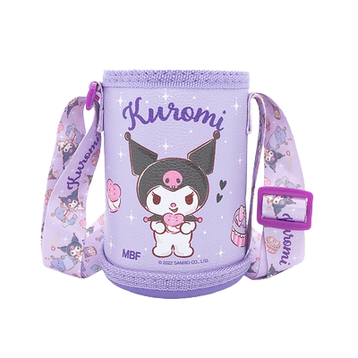 凯蒂猫儿童保温杯套水杯保护套库洛米水壶套带提绳斜挎可爱卡通