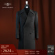 羊绒羊毛混纺马球大衣商务中长款 秋冬款 保暖大衣男 含10%羊绒