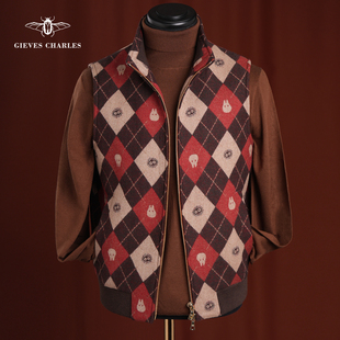 龙猫格纹复古立领马甲 英国MOONx吉卜力联名面料时尚 限量发售