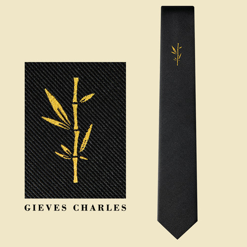 GIEVESCHARLES刺绣真丝刺绣领带