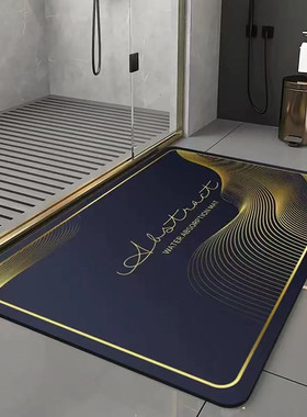 软硅藻泥吸水地垫厕所防滑卫生间速干垫科技皮脚垫子家用耐脏免洗