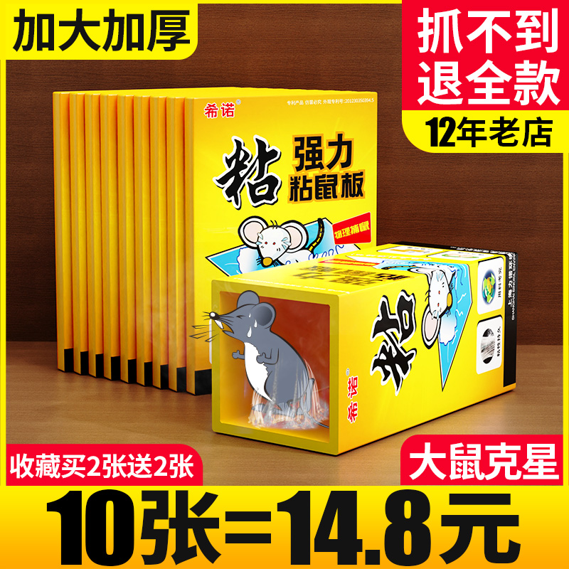 老鼠粘强力粘鼠板大老鼠贴胶板笼夹子沾灭捕鼠神器正品家用药扑捉