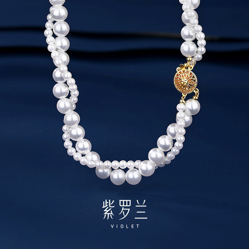 【紫罗兰正版】花之眼珍珠项链女锁骨链气质轻奢高级感生日礼物,饰品/流行首饰/时尚饰品新,项链,淘宝优惠券,粉丝福利购,淘宝优惠卷