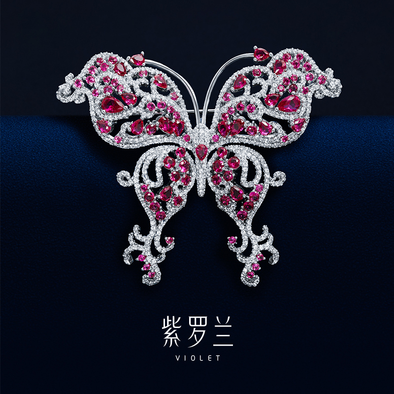 紫罗兰句蝶时尚女胸针