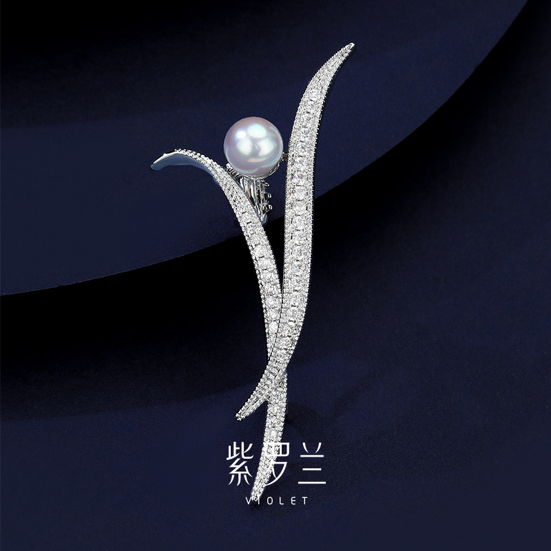 【紫罗兰正版】叶蕊胸针