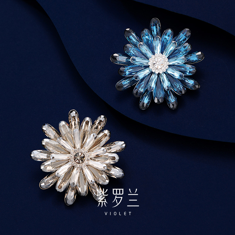 【紫罗兰正版】灿晶花胸针