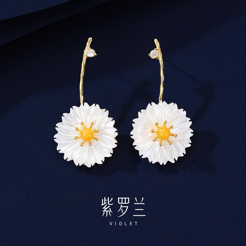 【紫罗兰正版】蜜菊S925银耳钉