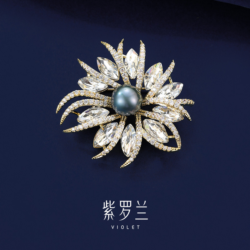 【紫罗兰正版】金澜花胸针