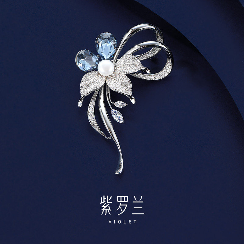 【紫罗兰正版】晶礼花胸针高档女精致百搭胸花别针生日礼物潮,饰品/流行首饰/时尚饰品新,胸针,淘宝优惠券,粉丝福利购,淘宝优惠卷