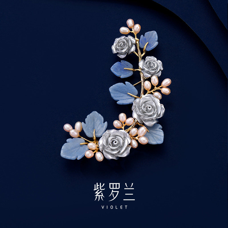 【紫罗兰正版】满花世界胸针高档女大型花朵款胸花别针小众设计潮