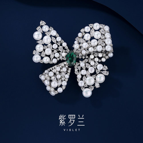 【紫罗兰正版】珠点结胸针