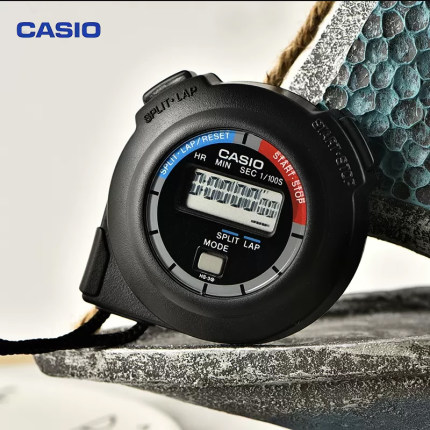 卡西欧casio电子秒表计时器钟表运动学生比赛卡表HS-3V-1RPF正品