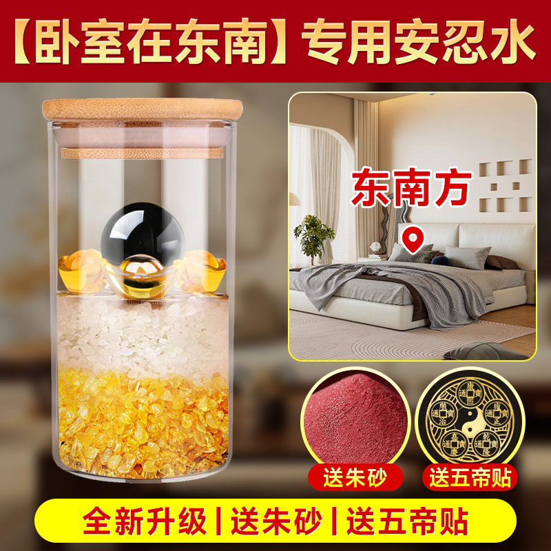 卧室在东南专用安忍水瓶子摆件2025安仁水玻璃瓶铜钱材料配件空瓶