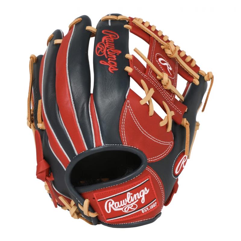 Rawlings棒球手套男款全位置英寸红蓝色真皮材质新款