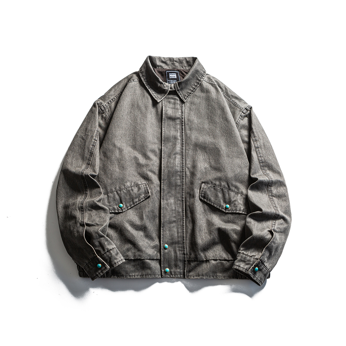 2025秋冬重工废土风复古水洗夹克上衣做旧廓形外套上衣男