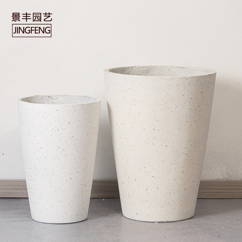 落地花盆欧式水泥奶油风