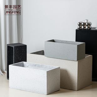 长条形水泥花盆户外花箱隔断阳台种花盆栽北欧绿植花槽庭院种植箱