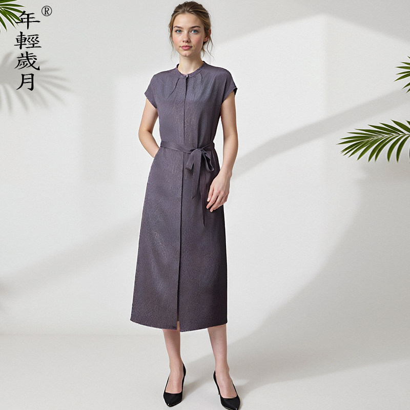 真丝连衣裙女2026夏季新款阔太太中年妈妈气质高贵宽松桑蚕丝裙子