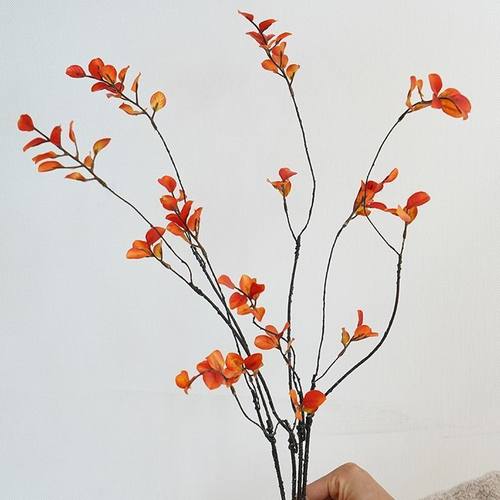 枫叶仿真花干花花束客厅摆设秋叶干树枝树干民宿侘寂风装饰品摆件