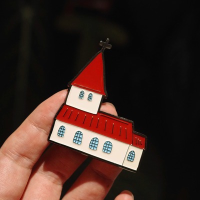 Heymen黑门冰岛红顶小房子冰箱贴