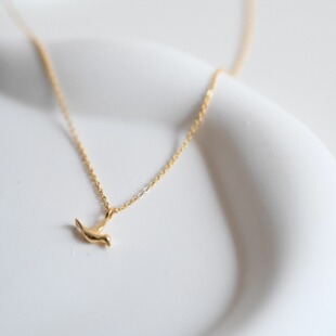 Heymen黑门 但愿我有翅膀 法风银镀18k金原创设计小鸟项链