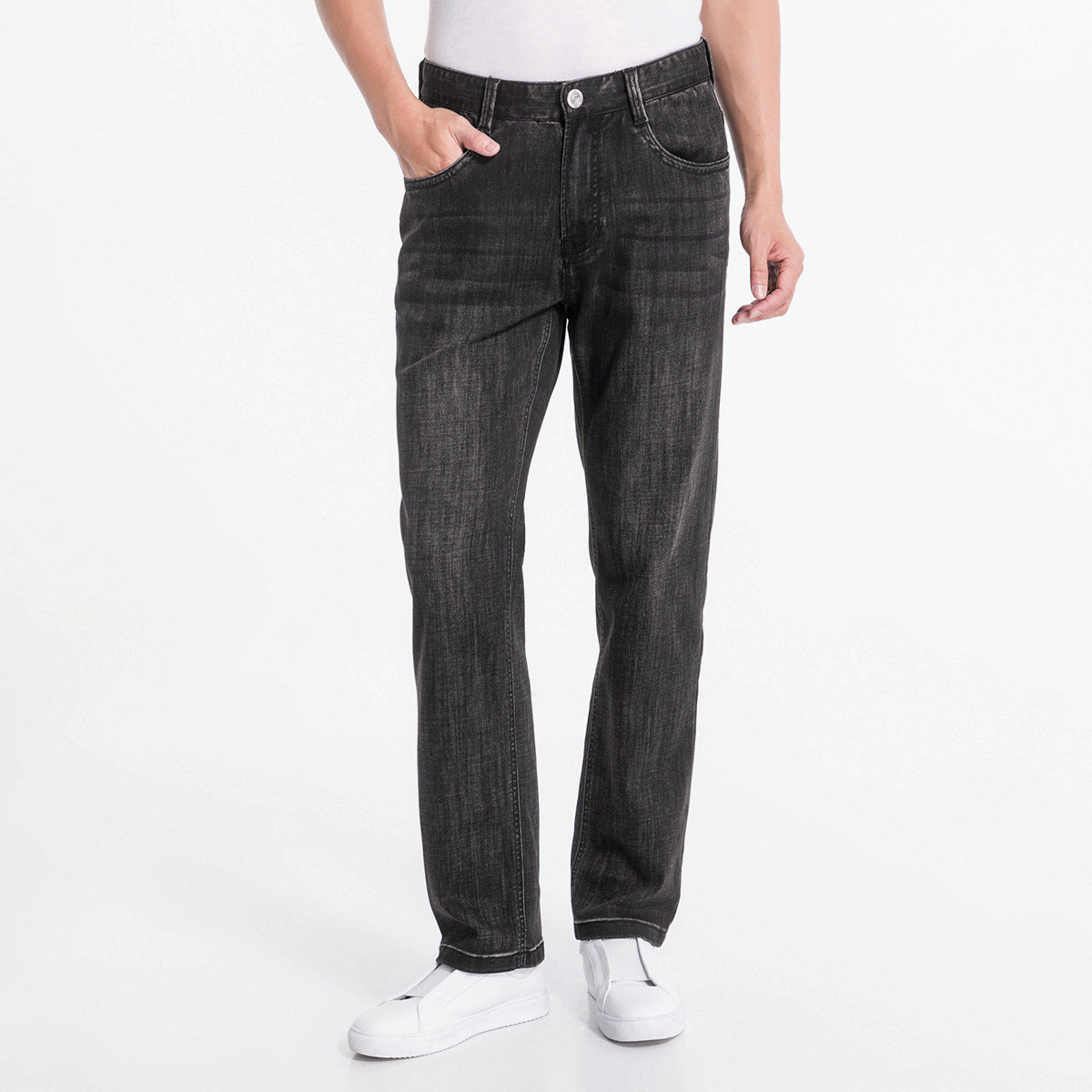 路卡迪龙秋冬款天丝棉弹力中腰合体时尚男士休闲牛仔裤 142255470