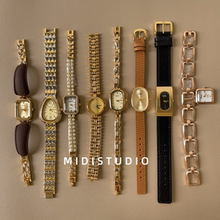 MIDI 气质精致女表 金色复古vintage高级感手表女小众设计轻奢时尚