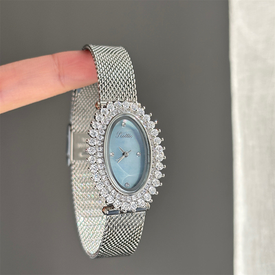 法式复古太阳花水钻女表