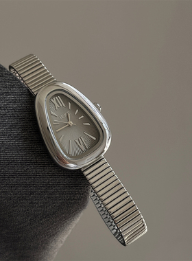 MIDI 格雷灰色轻奢金属风手表女小众设计高级感时尚精致通勤女表